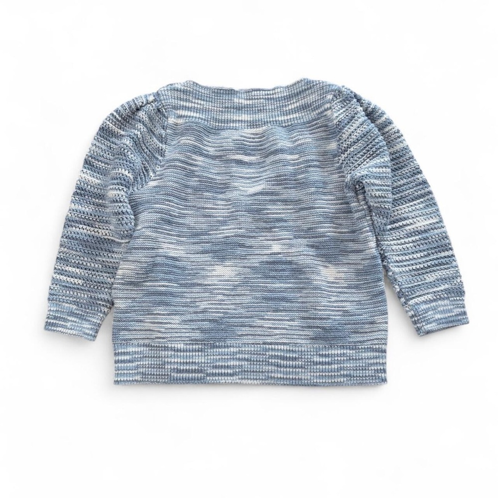 Calvin Klein Blue and Cream Knit Sweater